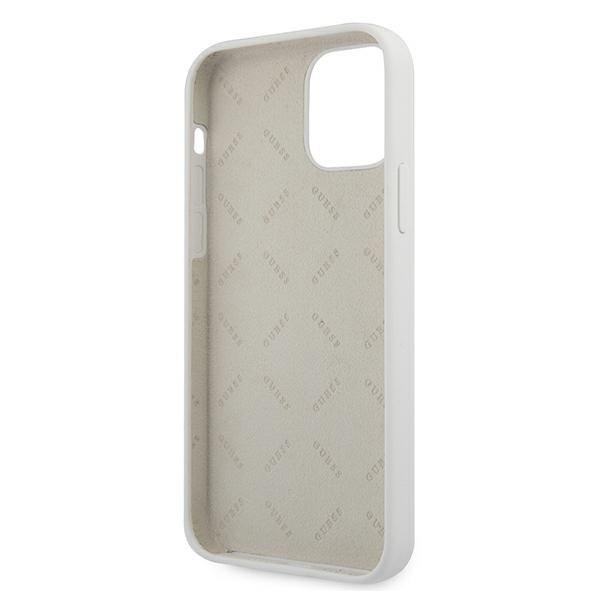 Guess GUHCP12SLSVSCR iPhone 12 mini 5,4" kremowy/cream hardcase Script